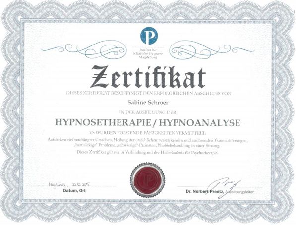 Hypnosetherapie / Hypnoanalyse