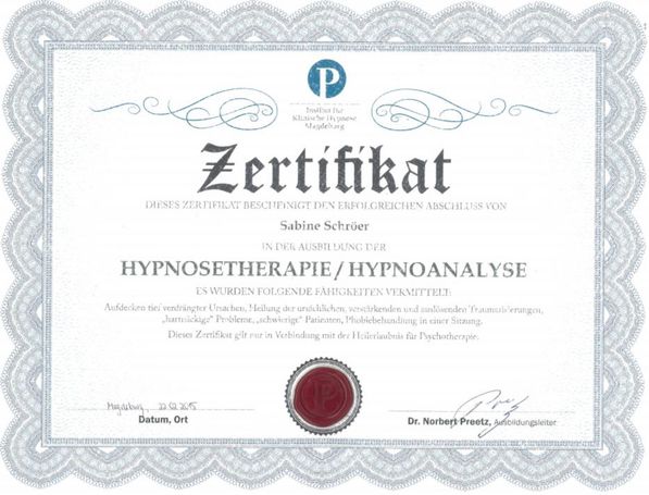 Hypnosetherapie / Hypnoanalyse